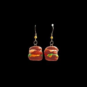 Quirky Burger Earrings